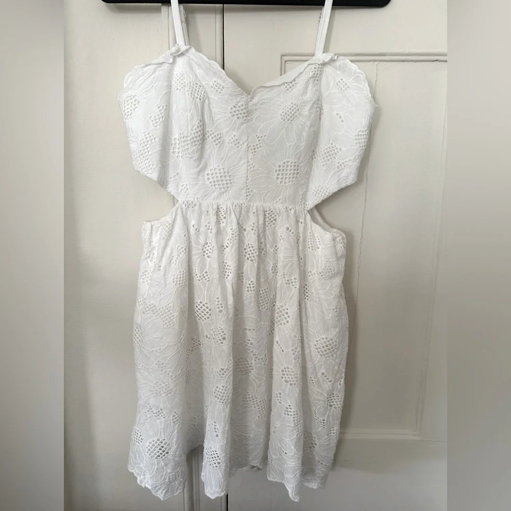 Milly Bea Tournesol Eyelet Dress, white, Size 4